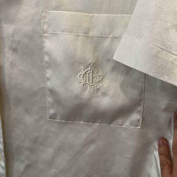 Christian Dior Lingerie Night Shirt Women’s M/L PJ Boyfriend Style Vintage - Picture 6 of 9